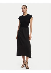 BOSS Sukienka koktajlowa C_Ficella 50559806 Czarny A-Line Fit. Kolor: czarny. Materiał: wiskoza. Styl: wizytowy #1