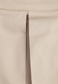 Renee - Beżowa Bawełniana Spódnica o Rozkloszowanym Kroju z Plisami Nerimara. Okazja: na co dzień. Kolor: beżowy. Materiał: bawełna. Wzór: gładki. Sezon: lato. Styl: casual #5