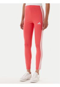 Adidas - adidas Legginsy Essentials 3-Stripes KE4389 Koralowy Slim Fit. Kolor: pomarańczowy. Materiał: bawełna