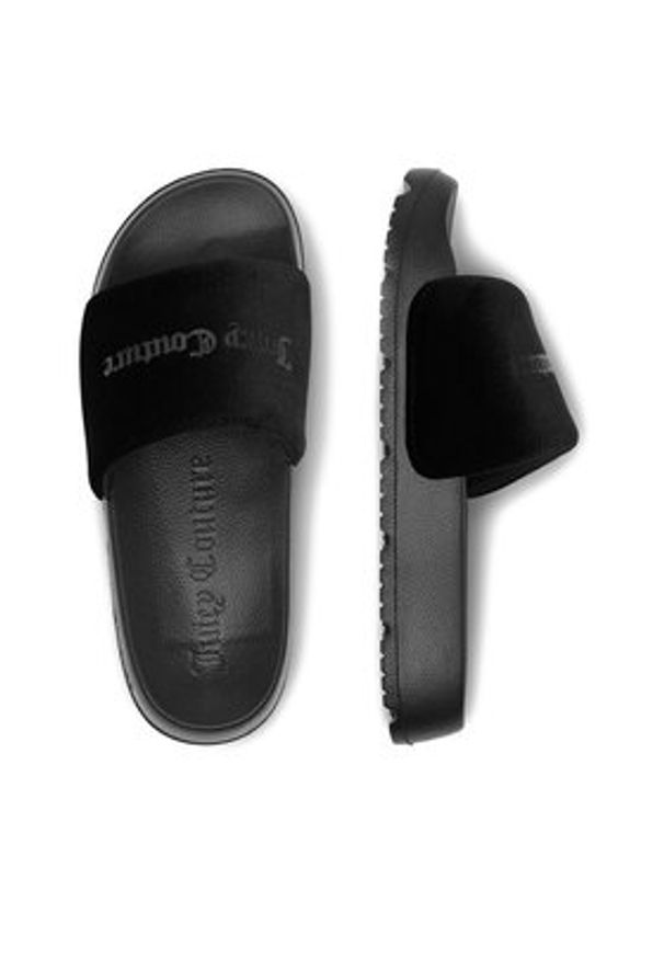 Juicy Couture Klapki PJC1 Czarny. Kolor: czarny. Materiał: materiał