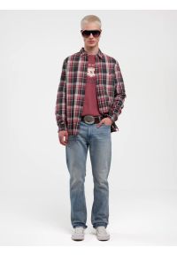 Big-Star - Koszulka męska z nadrukiem ciemnoróżowa Millaner 602. Kolor: różowy. Materiał: bawełna. Wzór: nadruk. Sezon: lato. Styl: elegancki, klasyczny #5