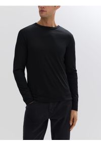 Reserved - Longsleeve z wełny merino - czarny. Kolor: czarny. Materiał: wełna. Długość rękawa: długi rękaw #1
