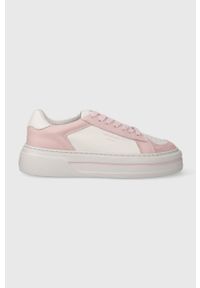 Copenhagen sneakersy skórzane kolor różowy CPH181. Nosek buta: okrągły. Zapięcie: sznurówki. Kolor: różowy. Materiał: skóra