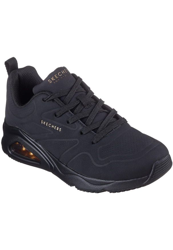 skechers - Adidasy Skechers Tres-air Uno - Ah -, Kobiety. Kolor: czarny. Materiał: materiał, syntetyk. Szerokość cholewki: normalna. Sport: turystyka piesza