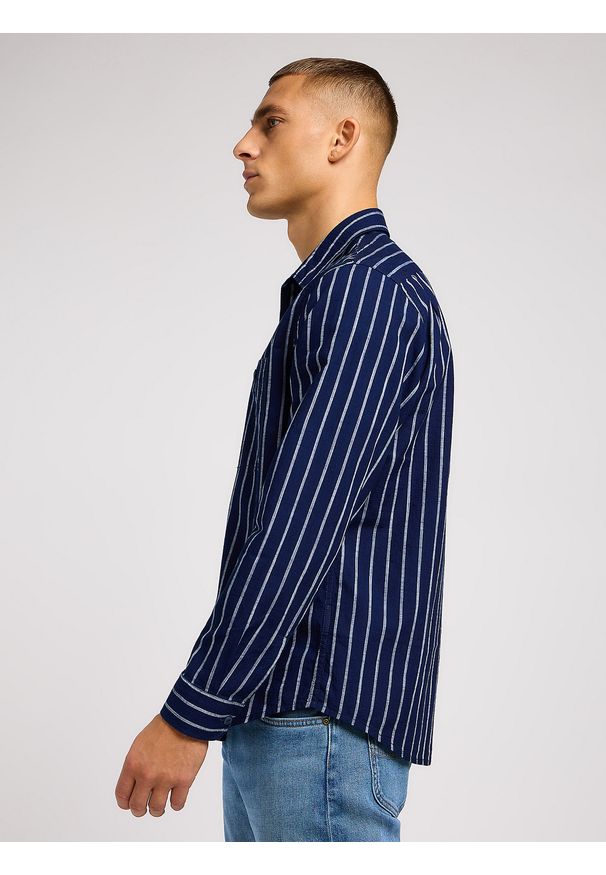 Lee - WRANGLER MĘSKA KOSZULA LEE WORKER SHIRT 2.0 INDIGO WIDE 112349938
