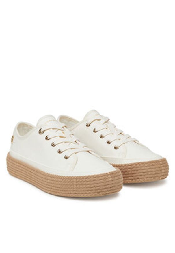 TOMMY HILFIGER - Tommy Hilfiger Espadryle Vulc Espadrille Sneaker FW0FW08404 Biały. Kolor: biały. Materiał: materiał