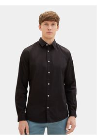 Tom Tailor Koszula 1037435 Czarny Regular Fit. Kolor: czarny. Materiał: bawełna
