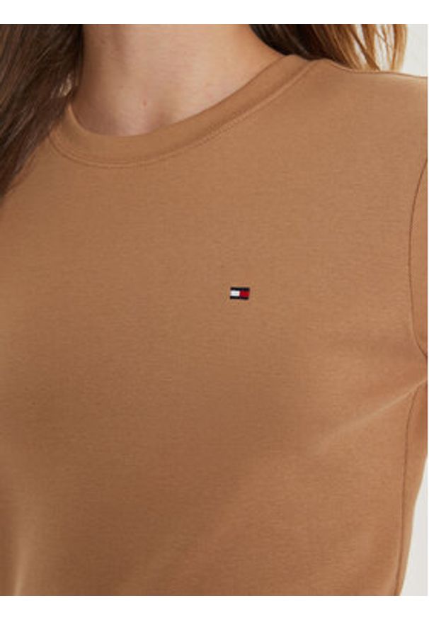TOMMY HILFIGER - Tommy Hilfiger T-Shirt New Cody WW0WW40587 Beżowy Slim Fit. Kolor: beżowy. Materiał: bawełna