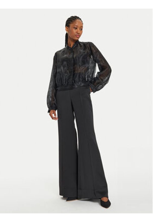 TwinSet - TWINSET Bluza 241TP2020 Czarny Loose Fit. Kolor: czarny. Materiał: syntetyk
