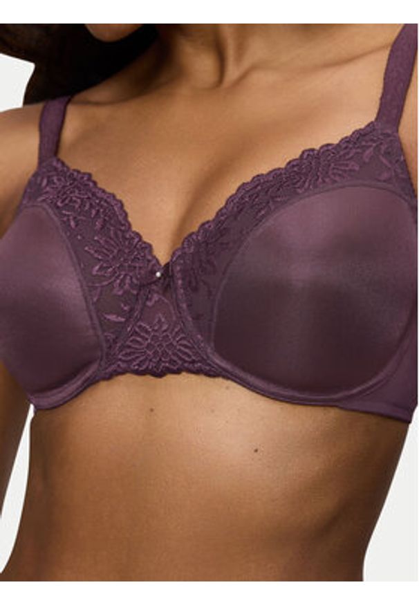 Triumph Biustonosz z fiszbiną Ladyform Soft W X 10166306 Fioletowy. Kolor: fioletowy. Materiał: syntetyk