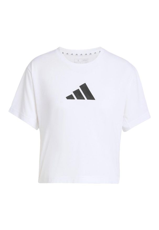 Adidas - Koszulka Train Essentials Big Logo Performance Training. Kolor: biały. Materiał: materiał