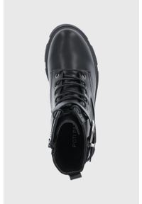 Answear Lab Workery damskie kolor czarny na platformie. Nosek buta: okrągły. Zapięcie: sznurówki. Kolor: czarny. Materiał: guma. Obcas: na platformie. Styl: wakacyjny