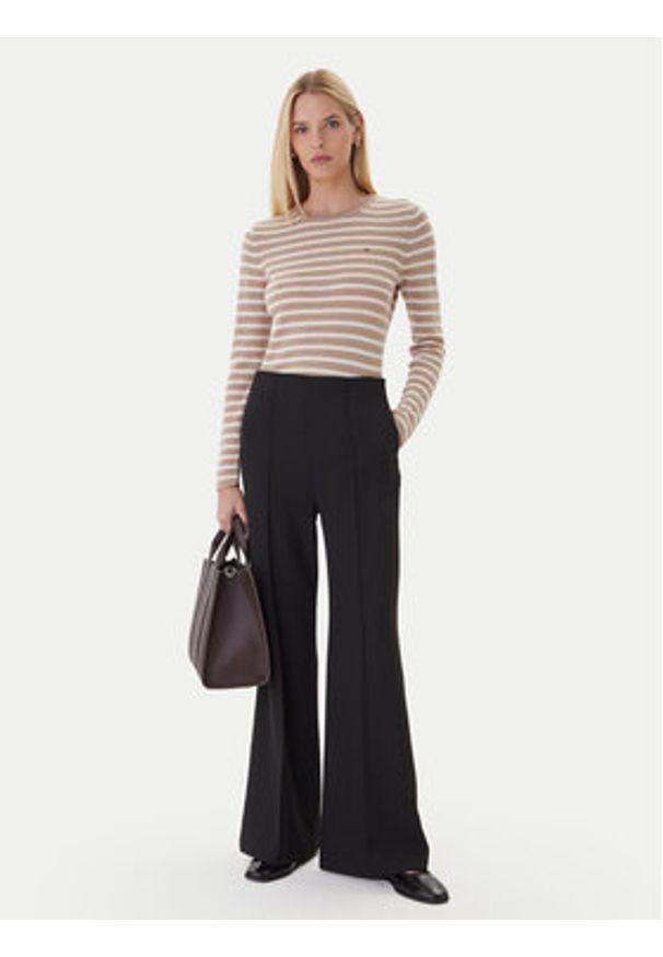 TOMMY HILFIGER - Tommy Hilfiger Spodnie palazzo WW0WW48406 Czarny Wide Leg. Kolor: czarny. Materiał: syntetyk