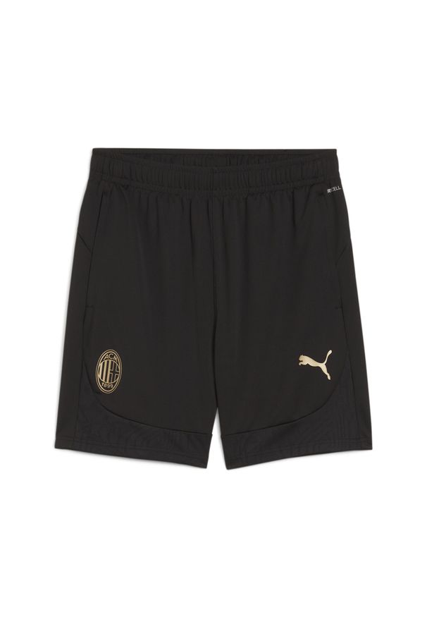 Puma - Męskie szorty treningowe AC Milan PUMA Black For All Time Red. Kolor: wielokolorowy, czarny, czerwony. Sport: piłka nożna, fitness