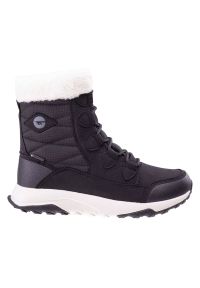 Hi-tec - Buty zimowe damskie Hi-Tec Mestia Mid WP Wo's - czarne, Rozmiar buta 41. Okazja: na spacer. Kolor: czarny. Materiał: polar. Sezon: zima. Sport: turystyka piesza