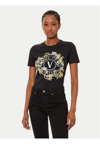 Versace Jeans Couture T-Shirt 78HAHC01 Czarny Regular Fit. Kolor: czarny. Materiał: bawełna #1