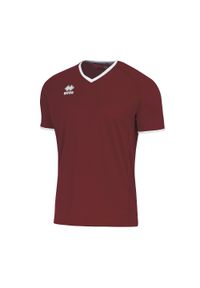 ERREA - T-Shirt Errea Lennox Mc Jr 03100 Granat Biały Dorosłych. Kolor: czerwony. Materiał: poliester. Sport: piłka nożna