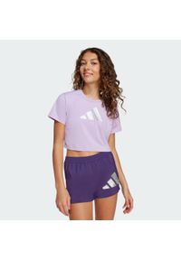 Adidas - Koszulka Training Essentials Glam Print. Kolor: różowy. Technologia: ClimaCool (Adidas). Długość: krótkie. Wzór: nadruk. Sport: joga i pilates #1