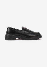 Born2be - Czarne Mokasyny Vices z Ozdobną Wstawką Akelie. Okazja: na spotkanie biznesowe, na co dzień. Kolor: czarny. Wzór: aplikacja. Styl: biznesowy, casual, elegancki #4