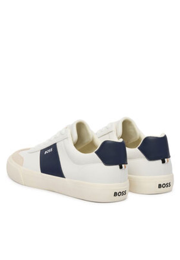 BOSS Sneakersy Aiden 50557852 Biały. Kolor: biały. Materiał: skóra