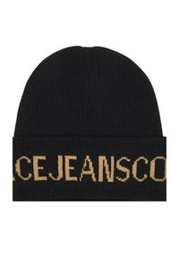 Versace Jeans Couture Czapka Big Beanie 79YAZK40 Czarny. Kolor: czarny. Materiał: wełna, materiał