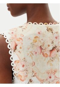 TwinSet - TWINSET Bluzka 251TT2442 Beżowy Regular Fit. Kolor: beżowy. Materiał: len #5