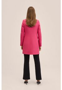 mango - Mango płaszcz Persa damski kolor różowy przejściowy. Kolor: różowy. Materiał: włókno #6