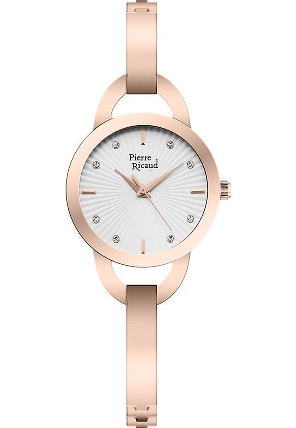 Zegarek Pierre Ricaud Zegarek damski Pierre Ricaud P21073.9193Q CYRKONIE różowe złoto. Kolor: złoty, wielokolorowy, różowy