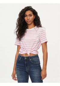 Pieces T-Shirt Ria 17146339 Różowy Regular Fit. Kolor: różowy. Materiał: bawełna #1
