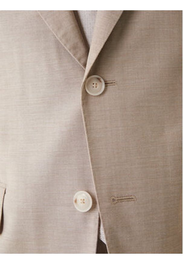 BOSS Garnitur Huge 50557273 Beżowy Regular Fit. Kolor: beżowy. Materiał: wiskoza