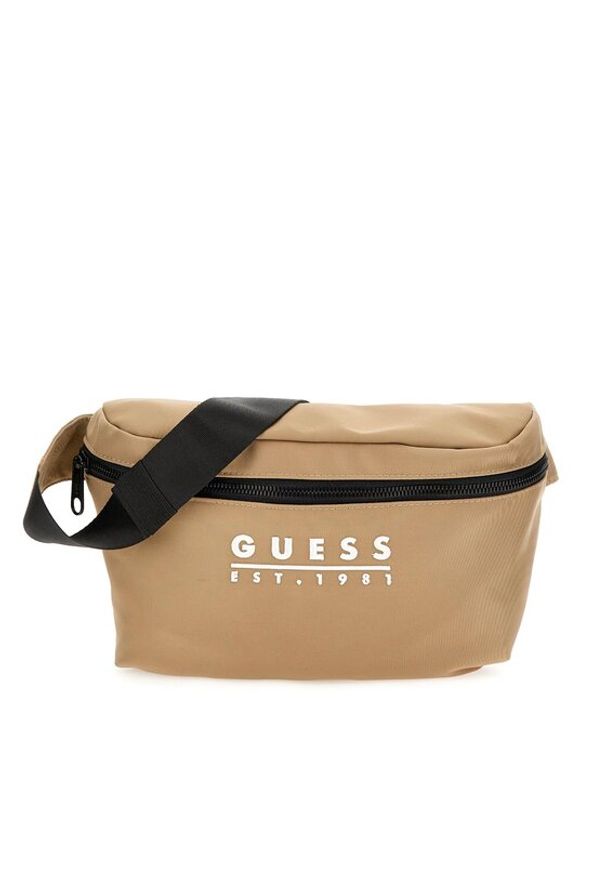 Guess Saszetka nerka Nola Mini Bags HMVENE P3331 Beżowy. Kolor: beżowy. Materiał: materiał