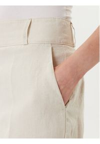 United Colors of Benetton - United Colors Of Benetton Spodnie materiałowe 4AGHDF06R Beżowy Straight Fit. Kolor: beżowy. Materiał: len #2