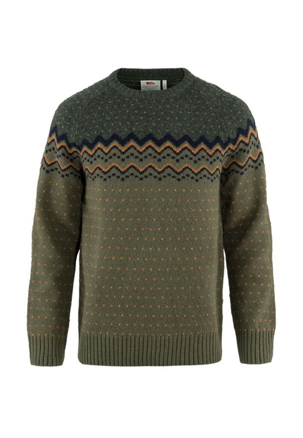 Fjällräven - Sweter męski Fjallraven Ovik Knit Sweater. Kolor: zielony. Styl: sportowy