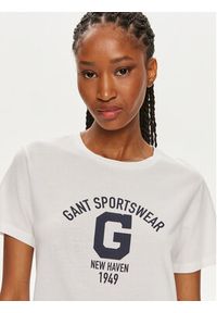 GANT - Gant T-Shirt Logo 4200849 Biały Regular Fit. Kolor: biały. Materiał: bawełna