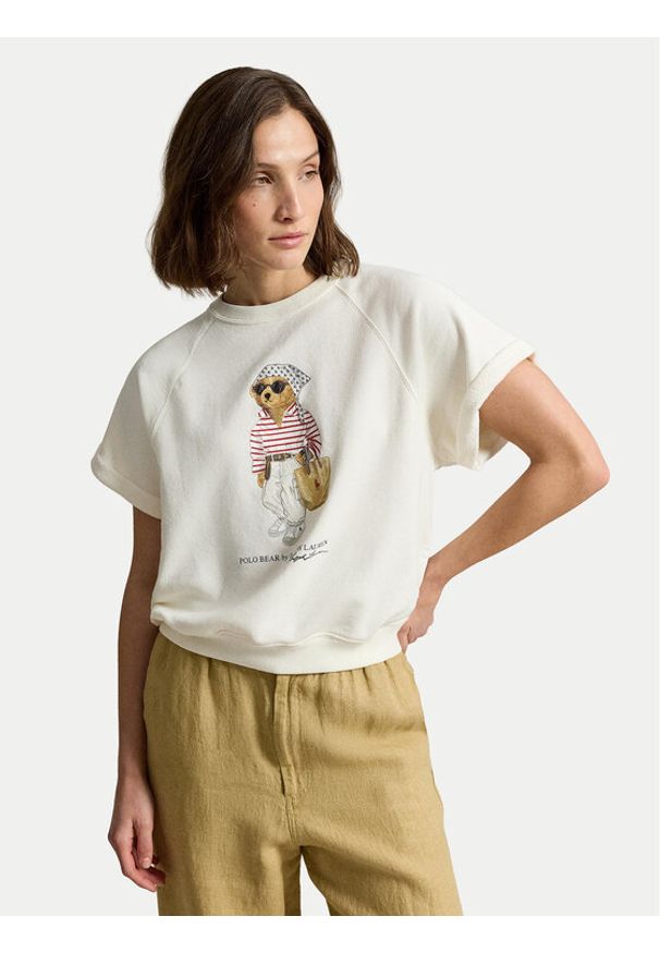 Polo Ralph Lauren T-Shirt 211B20069001 Biały Relaxed Fit. Typ kołnierza: polo. Kolor: biały. Materiał: bawełna