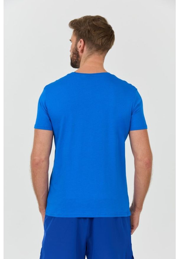 Emporio Armani - EMPORIO ARMANI Niebieski męski t-shirt basique, Rozmiar XL. Kolor: niebieski
