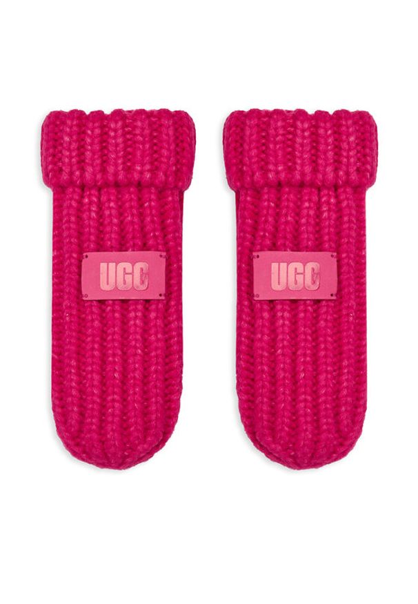 Ugg Rękawiczki dziecięce K Chunky Mitten 100030 Różowy. Kolor: różowy. Materiał: akryl