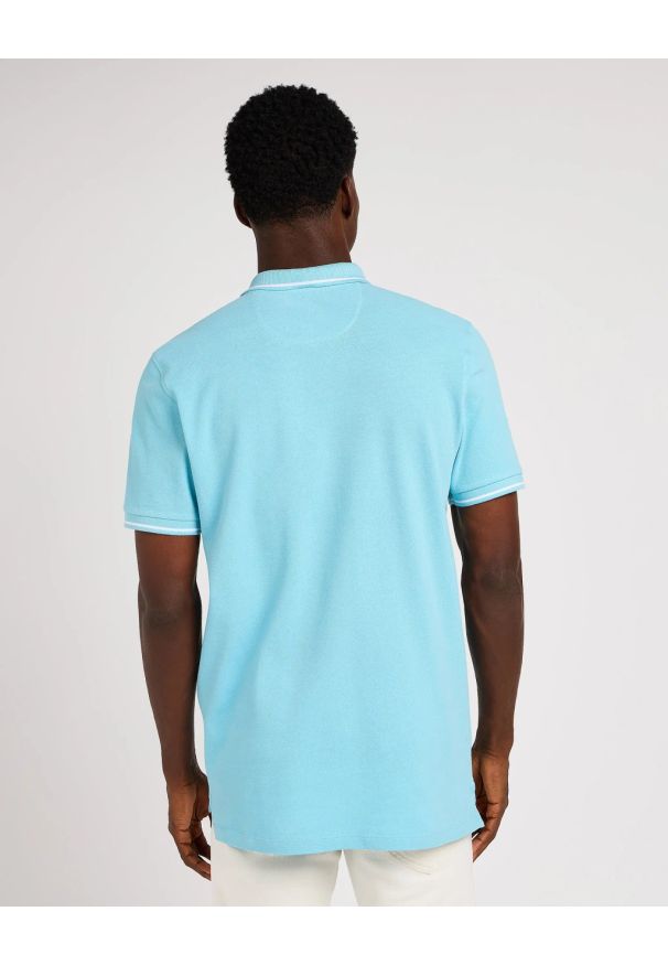 Lee - MESKA KOSZULKA LEE PIQUE POLO PREPPY BLUE 112349952. Typ kołnierza: polo