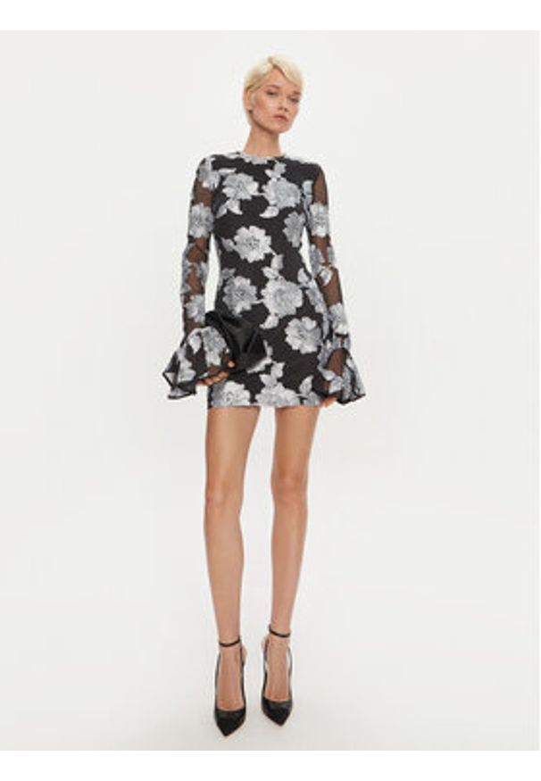 ROTATE Sukienka koktajlowa Rositana 1130391206 Czarny Slim Fit. Kolor: czarny. Materiał: syntetyk. Styl: wizytowy