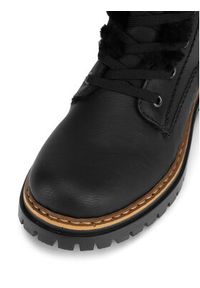 Rieker Trzewiki 72625-00 Czarny. Kolor: czarny. Materiał: materiał #3