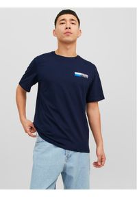 Jack & Jones - Jack&Jones T-Shirt Corp 12233999 Granatowy Standard Fit. Kolor: niebieski. Materiał: bawełna #1