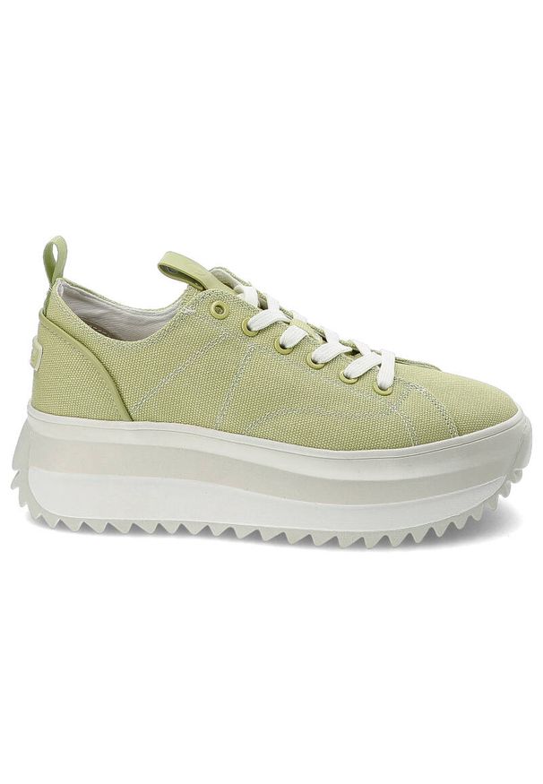 Zielone Sneakersy Tamaris Modne Obuwie Damskie. Okazja: na co dzień, na spacer. Zapięcie: sznurówki. Kolor: zielony. Materiał: materiał. Sezon: wiosna, lato. Sport: turystyka piesza