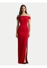 Lauren Ralph Lauren - LAUREN RALPH LAUREN Sukienka wieczorowa 253982109004 Czerwony Slim Fit. Kolor: czerwony. Materiał: syntetyk. Styl: wizytowy