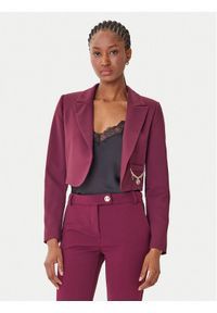 Rinascimento Bolerko CFC0126215003 Bordowy Regular Fit. Kolor: czerwony. Materiał: wiskoza