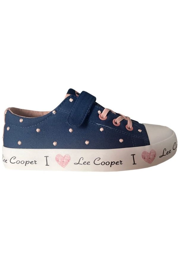 Buty Lee Cooper LCW-24-02-2161K niebieskie. Okazja: na co dzień. Zapięcie: rzepy. Kolor: niebieski. Materiał: guma. Szerokość cholewki: normalna. Styl: casual