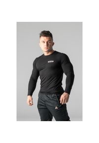 DEADLIFT - Longsleeve na trening slim fit męski Deadlift METALLIC BOX. Kolor: czarny. Długość rękawa: długi rękaw. Sport: fitness