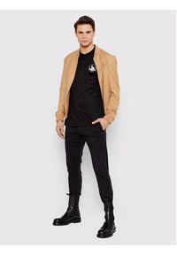 Hugo Spodnie materiałowe David204d 50437976 Czarny Slim Fit. Kolor: czarny. Materiał: bawełna #4