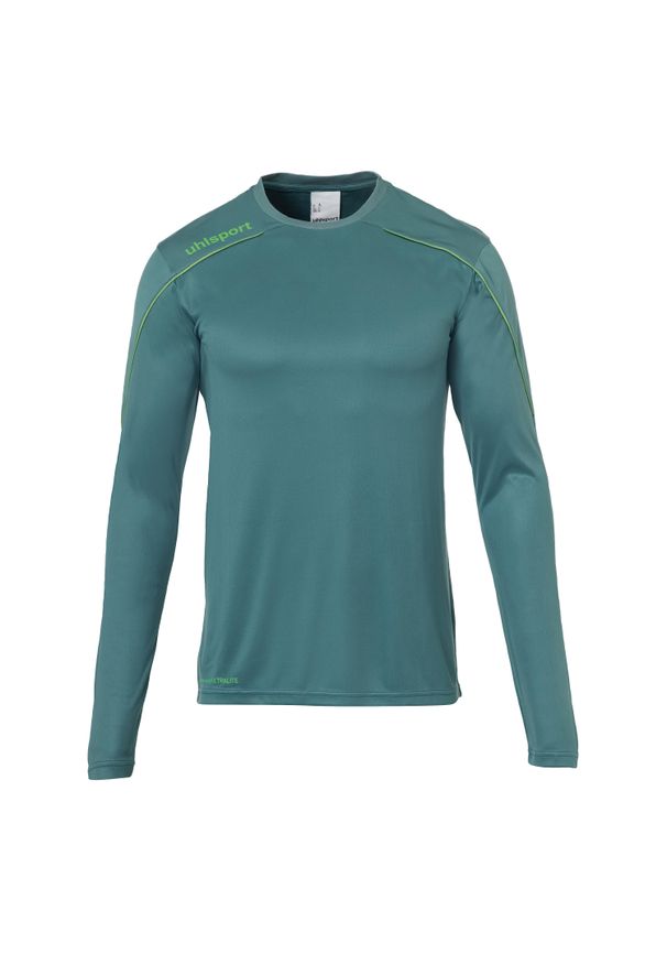UHLSPORT - Dziecięca koszulka z długim rękawem Uhlsport Stream 22. Kolor: zielony. Długość rękawa: długi rękaw. Długość: długie. Sezon: jesień. Sport: piłka nożna