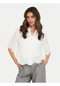 only - ONLY Koszula Valais 15351106 Kremowy Regular Fit. Kolor: kremowy. Materiał: bawełna #1