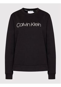 Calvin Klein Bluza Core Logo Ls K20K202157 Czarny Regular Fit. Kolor: czarny. Materiał: bawełna